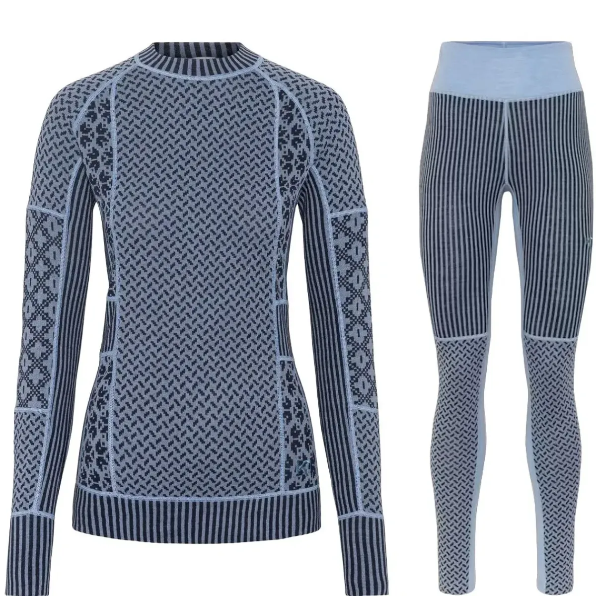 Kari traa Vintertøj|Skitøj-Smekker Merinould Skiundertøjssæt Dame, iris Iris