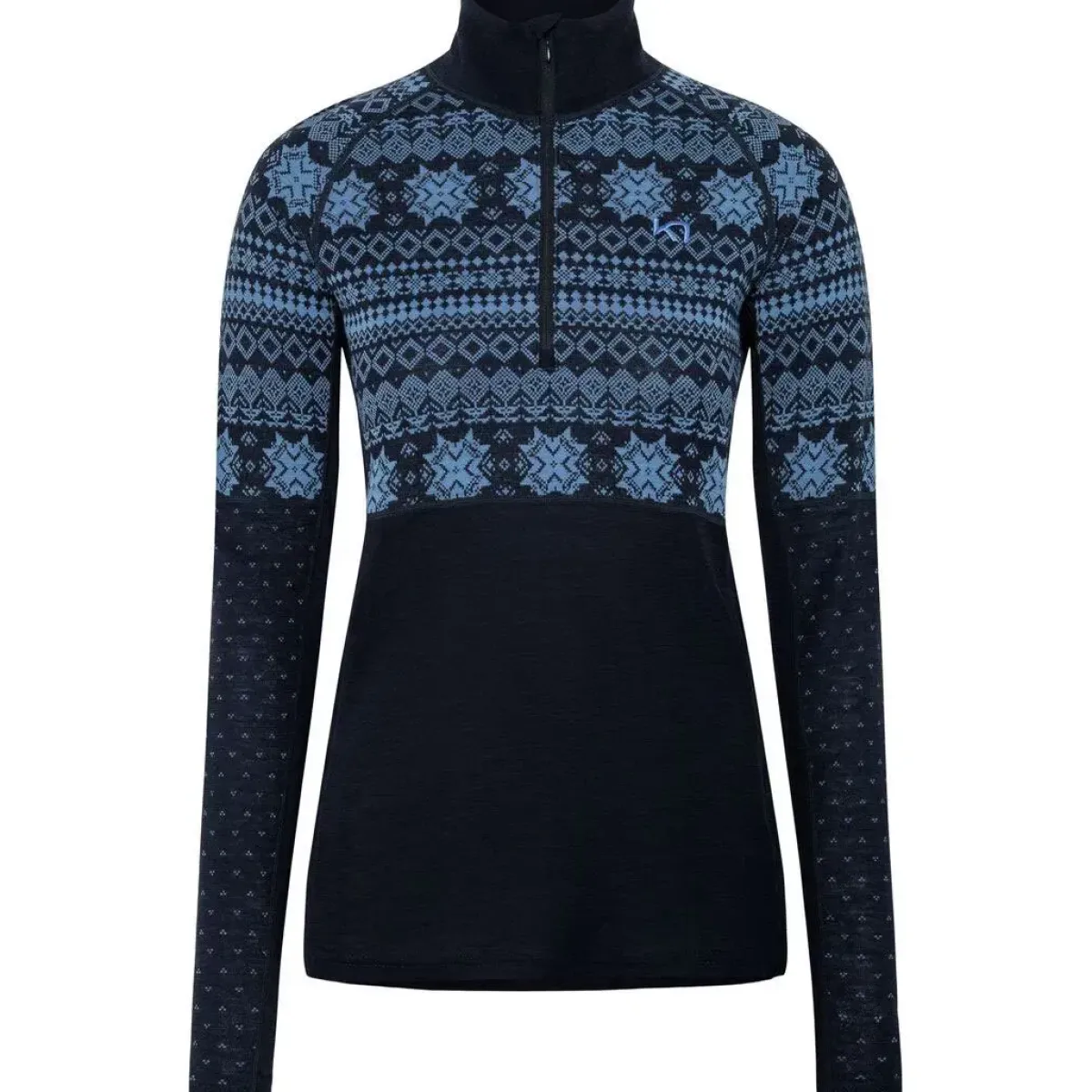 Kari traa Skitøj|Vintertøj-Vilma H/Z Merinould Skiundertøjssæt Dame, sea Sea