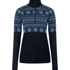 Kari traa Skitøj|Vintertøj-Vilma H/Z Merinould Skiundertrøje Dame, sea  Sea