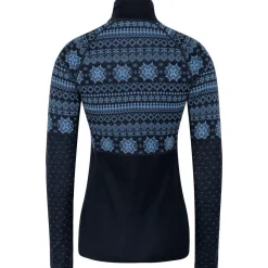 Kari traa Skitøj|Vintertøj-Vilma H/Z Merinould Skiundertrøje Dame, sea  Sea