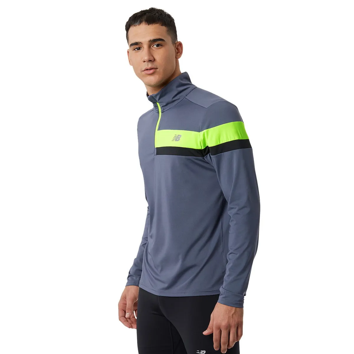 New Balance Outdoortøj|Løbetøj-Accelerate Half Zip Løbetrøje Herre Hi-lite