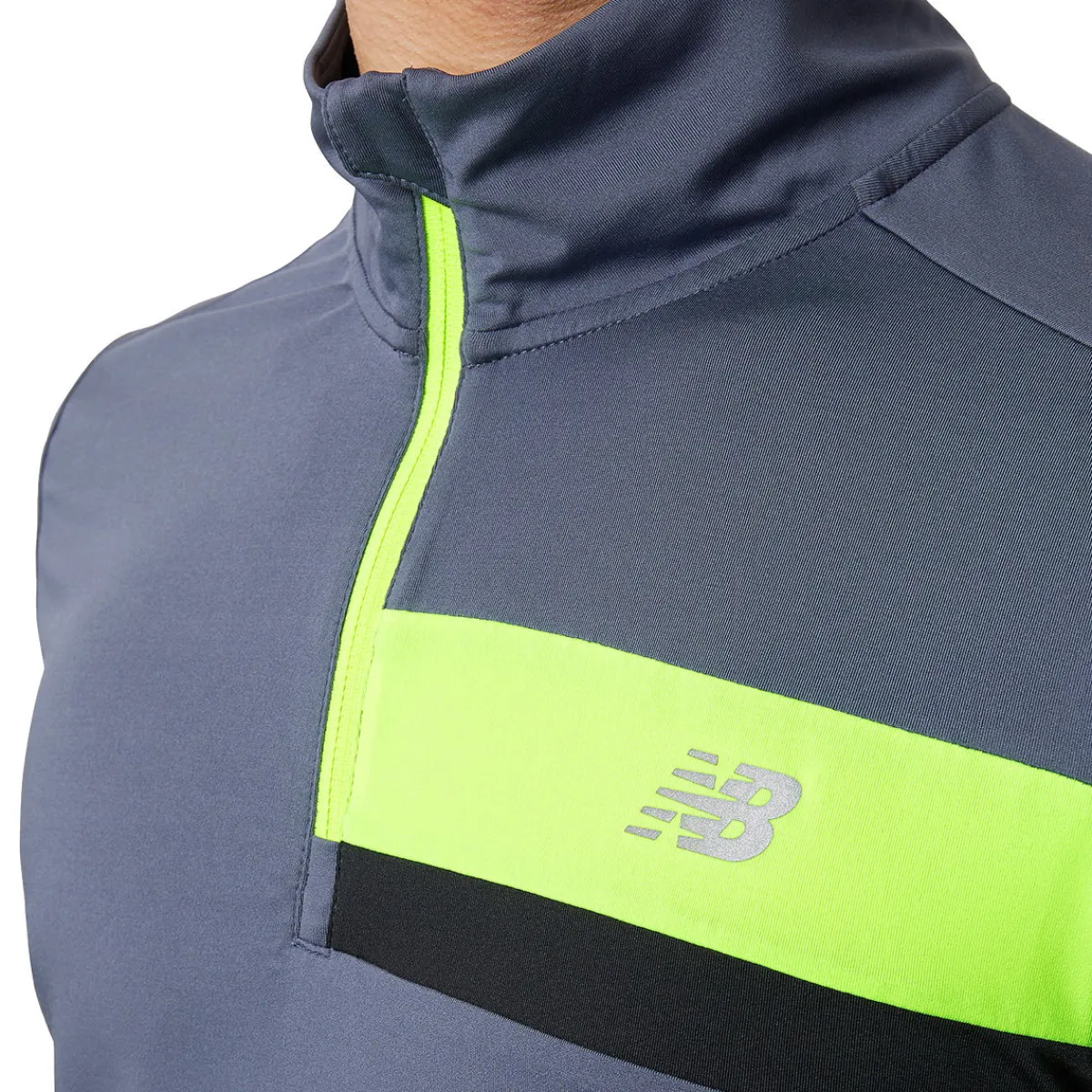 New Balance Outdoortøj|Løbetøj-Accelerate Half Zip Løbetrøje Herre Hi-lite