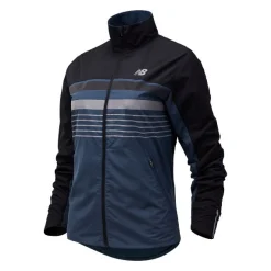 New Balance Løbetøj|Løbetøj-Accelerate Protect Løbejakke Dame Deep Ocean Grey