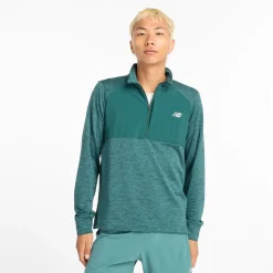 New Balance Beklædning|Løbetøj-Athletics Heat Grid Half-Zip Midlayer Herre
