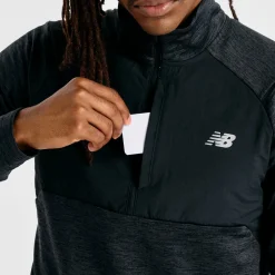 New Balance Beklædning|Løbetøj-Athletics Heat Grid Half-Zip Midlayer Herre