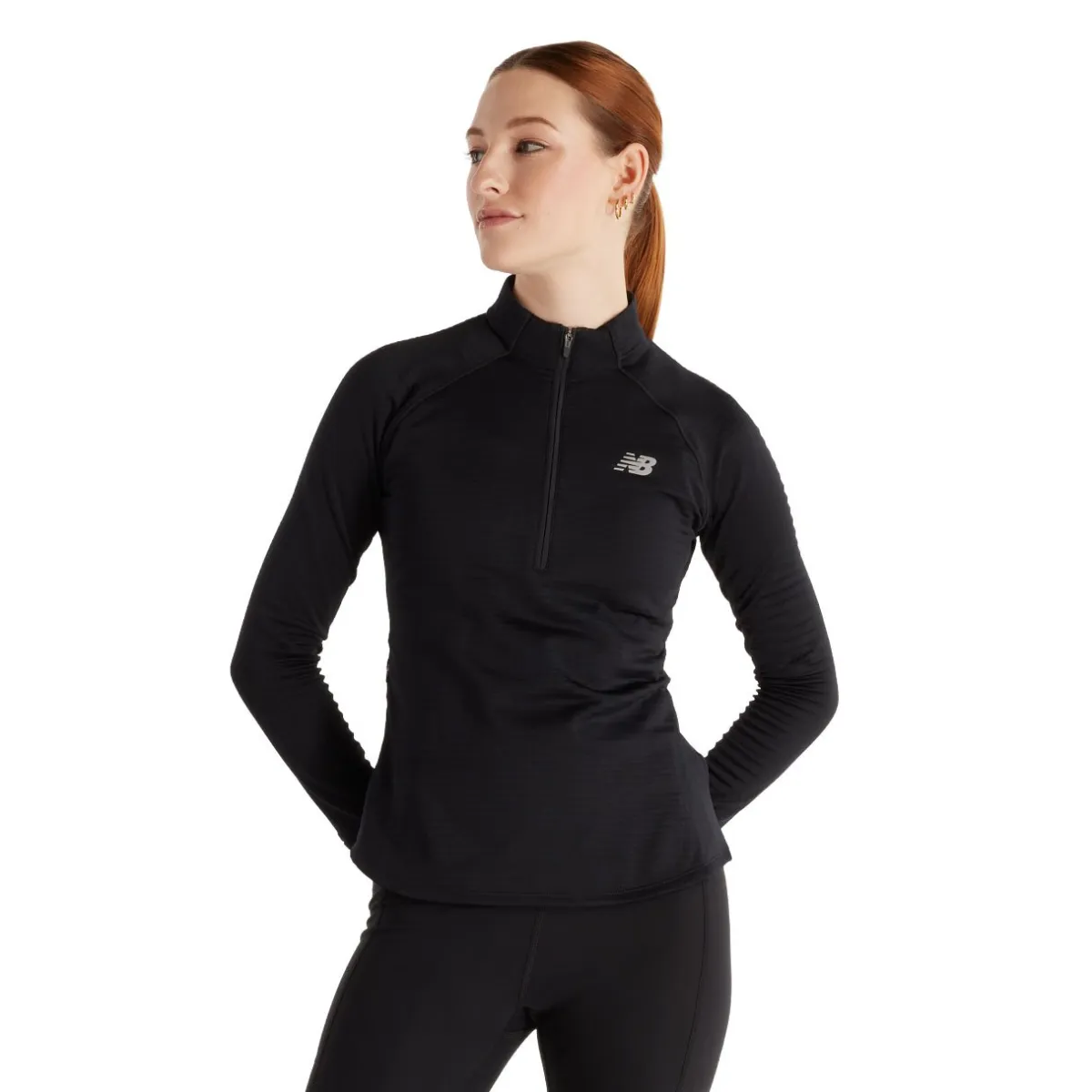New Balance Beklædning|Løbetøj-Athletics Heat Grid Half-Zip Midlayer Dame