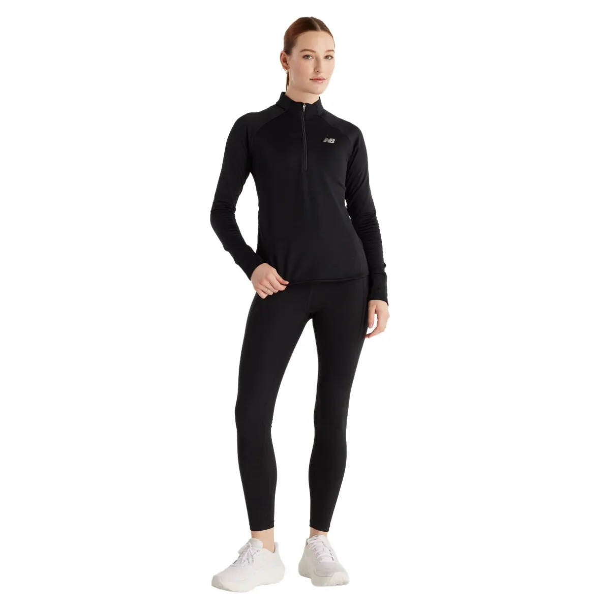 New Balance Beklædning|Løbetøj-Athletics Heat Grid Half-Zip Midlayer Dame