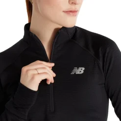 New Balance Beklædning|Løbetøj-Athletics Heat Grid Half-Zip Midlayer Dame
