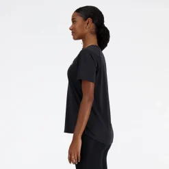 New Balance Træningstøj|Løbetøj-Athletics Løbe T-Shirt Dame  Black Heather