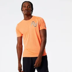 New Balance Træningstøj|Løbetøj-Graphic Impact Run T-shirt Herre