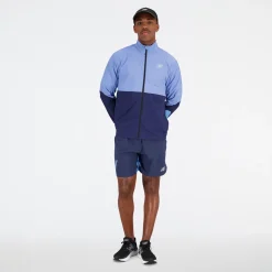 New Balance Løbetøj|Træningstøj-Graphic Impact Run 7-Inch Shorts Herre  Navy Multi