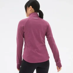 New Balance Løbetøj|Outdoortøj-Heat Grid Half Zip Dame, raisin heather  Raisin heatherMateriale: