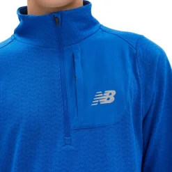 New Balance Træningstøj|Løbetøj-Heat Grid Half Zip Herre, blå  BlåMateriale: