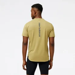 New Balance Træningstøj|Løbetøj-Impact AT N-Vent T-shirt Herre  Olive Oil