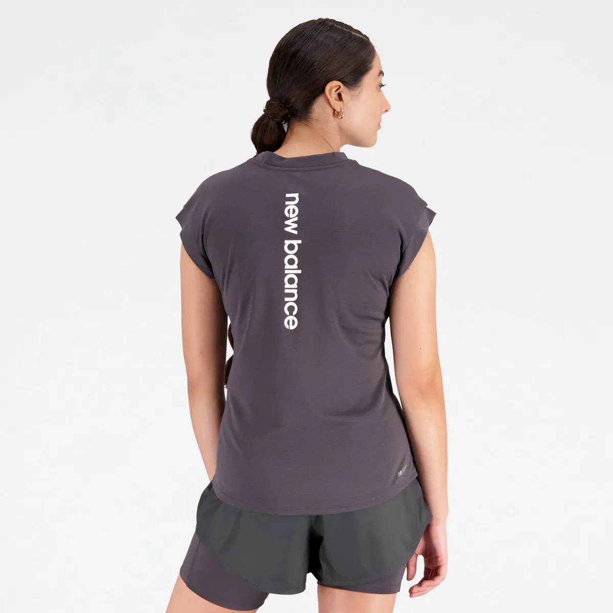 New Balance Løbetøj|Træningstøj-Impact AT N-Vent T-shirt Dame Blacktop