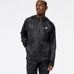 New Balance Løbetøj|Løbetøj-Impact Run AT Waterproof Løbejakke Herre  Black