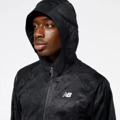 New Balance Løbetøj|Løbetøj-Impact Run AT Waterproof Løbejakke Herre  Black