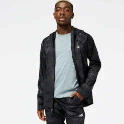 New Balance Løbetøj|Løbetøj-Impact Run AT Waterproof Løbejakke Herre  Black