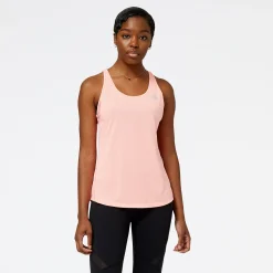 New Balance Træningstøj|Løbetøj-Impact Run Singlet Dame  Grapefruit Heather
