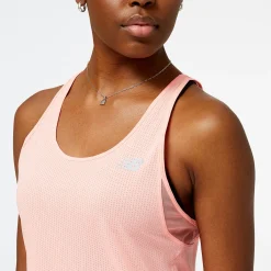 New Balance Træningstøj|Løbetøj-Impact Run Singlet Dame  Grapefruit Heather
