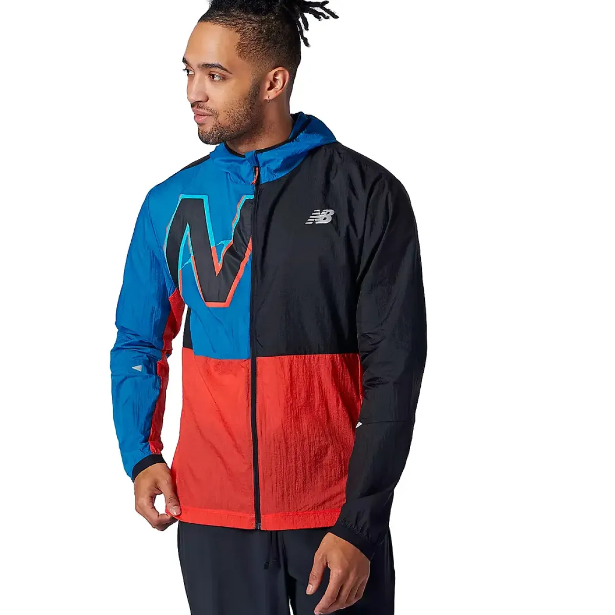 New Balance Løbetøj|Løbetøj-Printed Impact Run Light Pack Løbejakke Herre