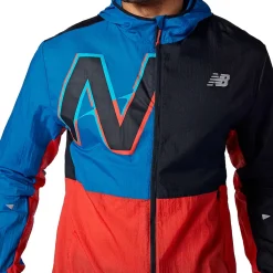 New Balance Løbetøj|Løbetøj-Printed Impact Run Light Pack Løbejakke Herre