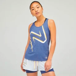 New Balance Løbetøj|Træningstøj-Printed Impact Run Tanktop Dame