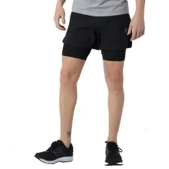 New Balance Løbetøj|Løbetøj-Q Speed Fuel 2IN1 Shorts Herre Black