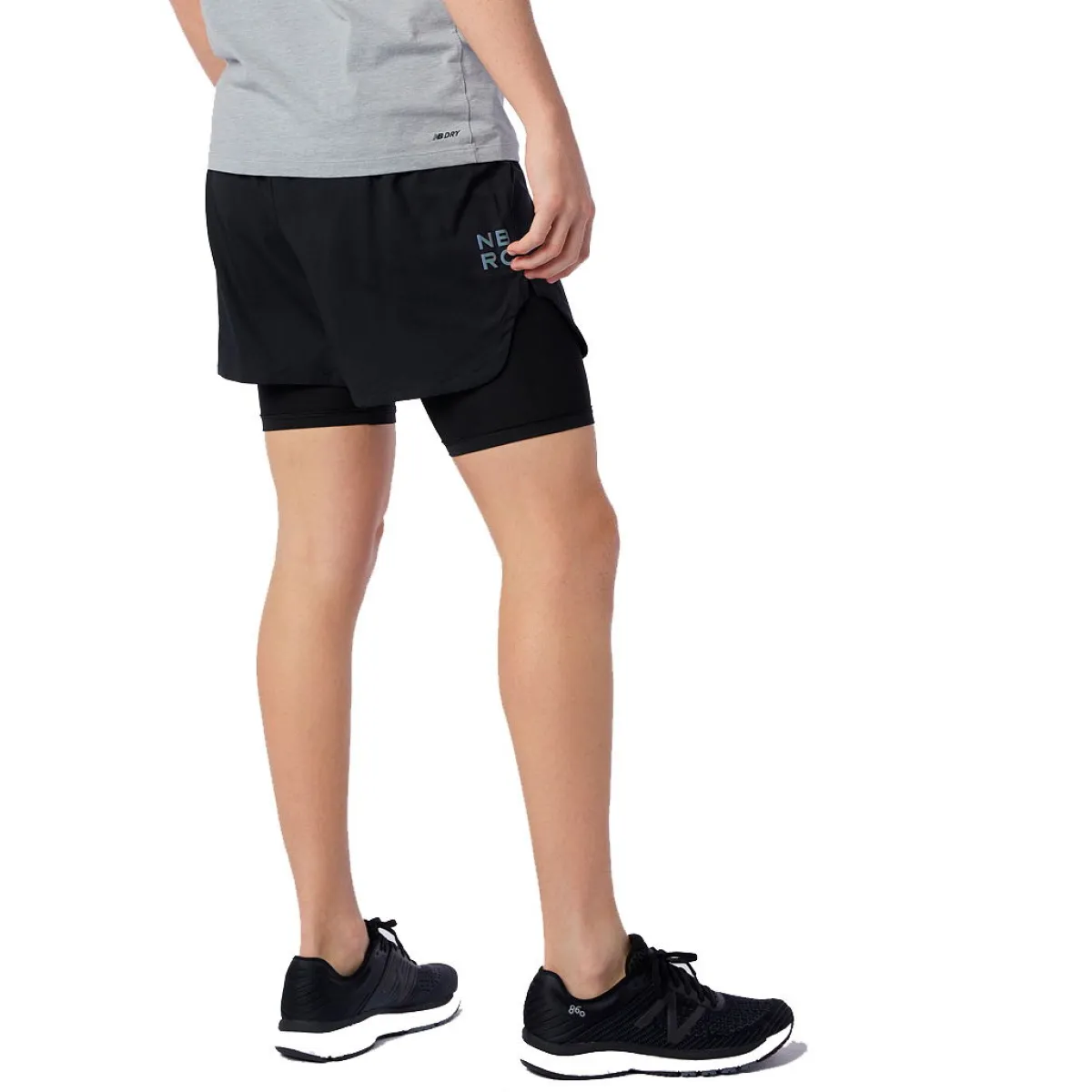 New Balance Løbetøj|Løbetøj-Q Speed Fuel 2IN1 Shorts Herre Black