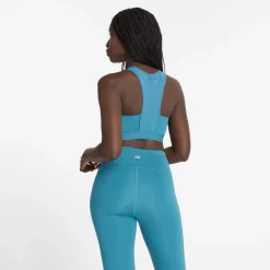 New Balance Træningstøj|Træningstøj-Sleek Medium Support Pocket Sports BH  Petroleum Blue