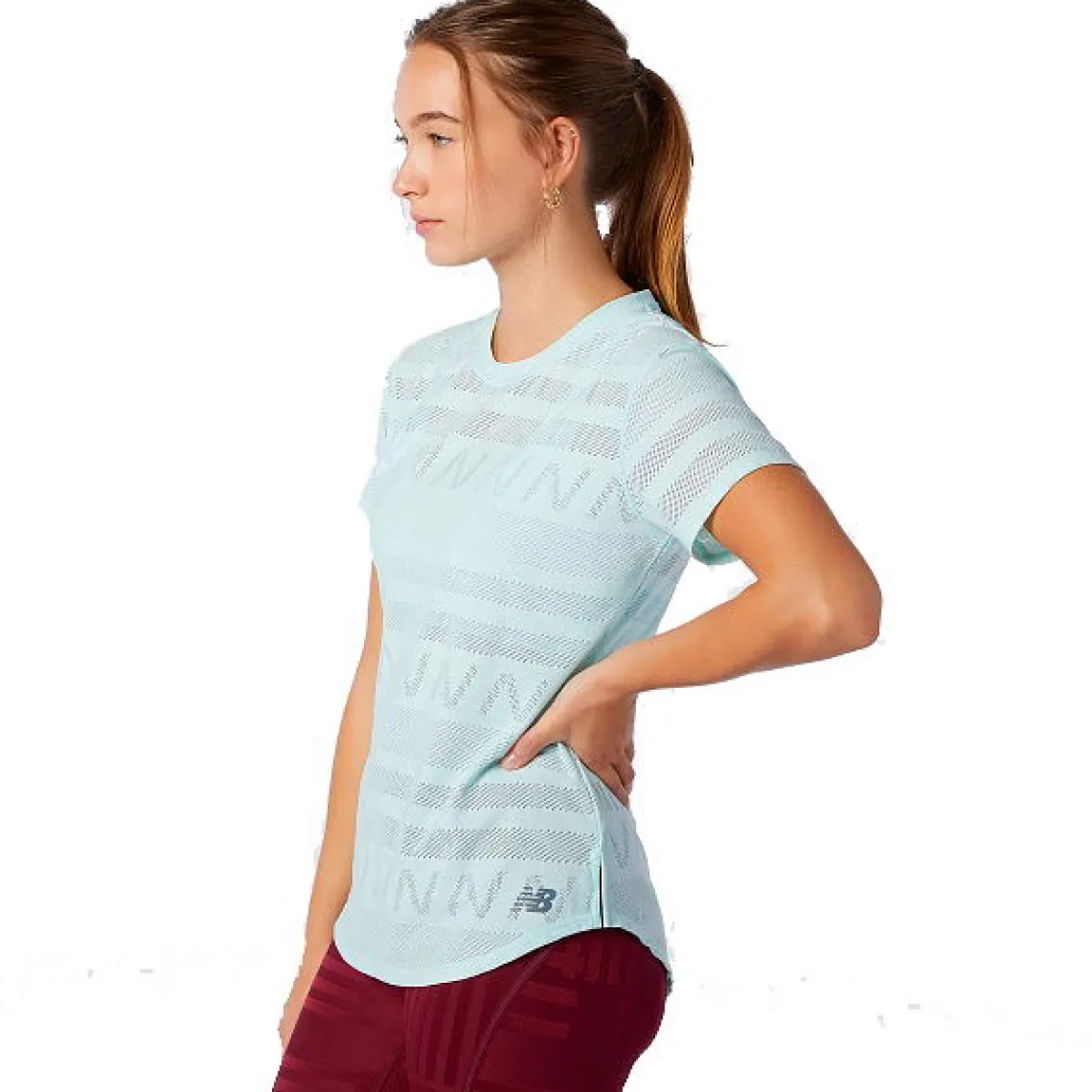 New Balance Træningstøj|Løbetøj-Speed Jacquard T-shirt Dame Mint