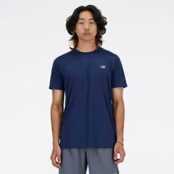 New Balance Løbetøj|Træningstøj-Sport Essentials T-Shirt Herre  NB Navy