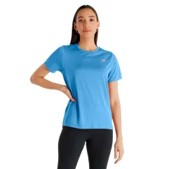 New Balance Træningstøj|Løbetøj-Sport Essentials T-Shirt Dame Blue Agate