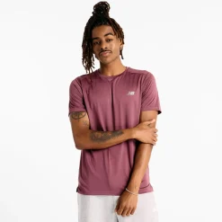 New Balance Træningstøj|Løbetøj-Sport Essentials T-Shirt Herre Faded Plum