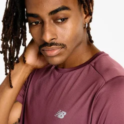 New Balance Træningstøj|Løbetøj-Sport Essentials T-Shirt Herre  Faded Plum