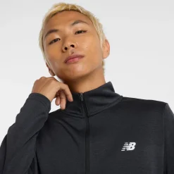 New Balance Træningstøj|Træningstøj-Sport Knit 1/4 Zip Løbetrøje Herre  Black