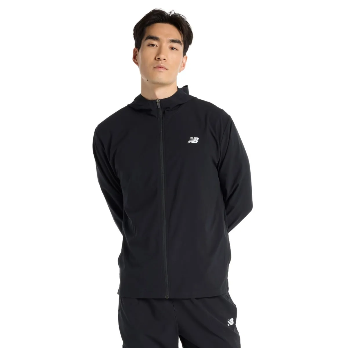 New Balance Løbetøj|Løbetøj-Sport Woven Løbejakke Herre Black
