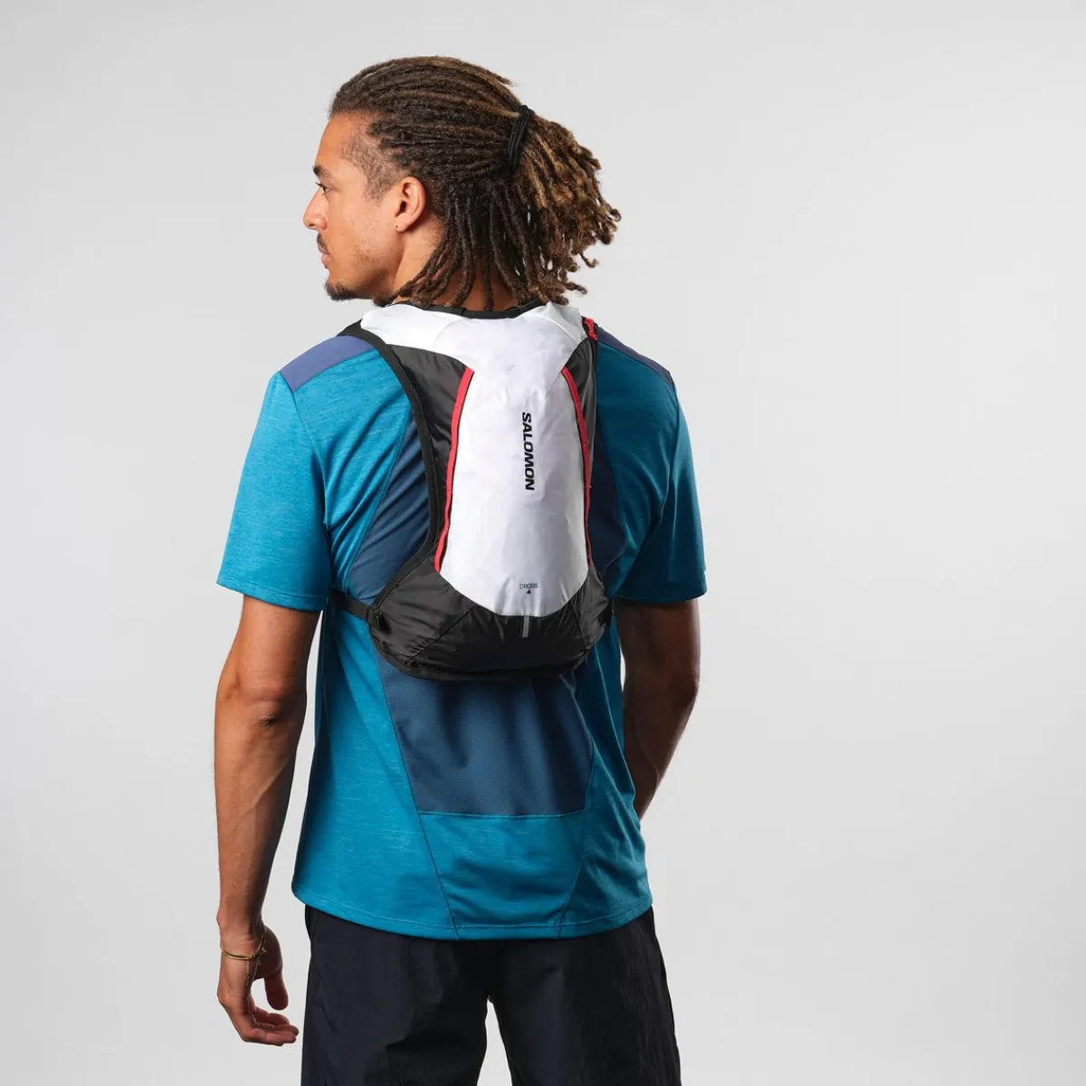 Salomon Rygsække|Løbeudstyr-Cross 4 Løberygsæk White / Black