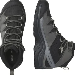 Salomon Vinterfodtøj|Fodtøj-Quest Rove Gore-Tex Vandrestøvle Dame  Black / Magnet / Quiet Shade