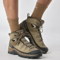 Salomon Vinterfodtøj|Fodtøj-Quest Rove Gore-Tex Vandrestøvle Herre  Kangaro / Kelp / Black