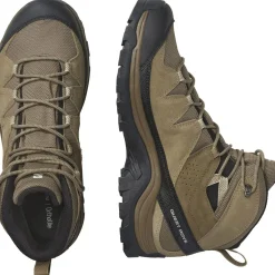 Salomon Vinterfodtøj|Fodtøj-Quest Rove Gore-Tex Vandrestøvle Herre  Kangaro / Kelp / Black