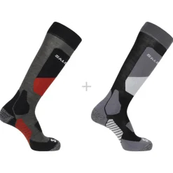 Salomon Vintertøj|Skitøj-S/Access 2-Pack Skistrømper  Black / Beluga