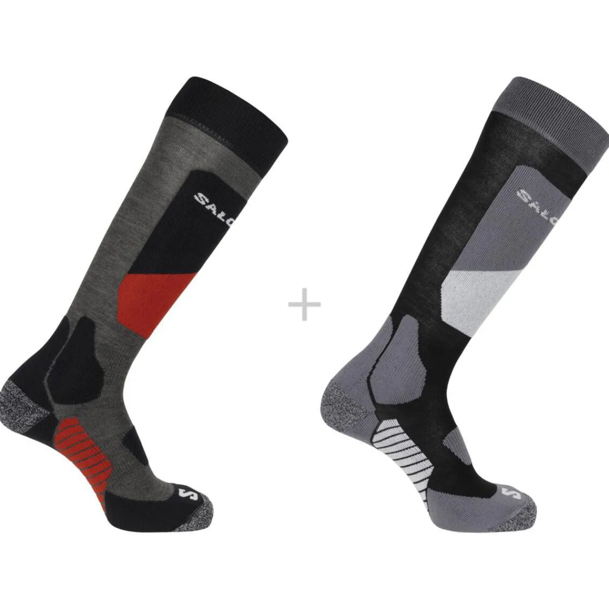 Salomon Vintertøj|Skitøj-S/Access 2-Pack Skistrømper Black / Beluga