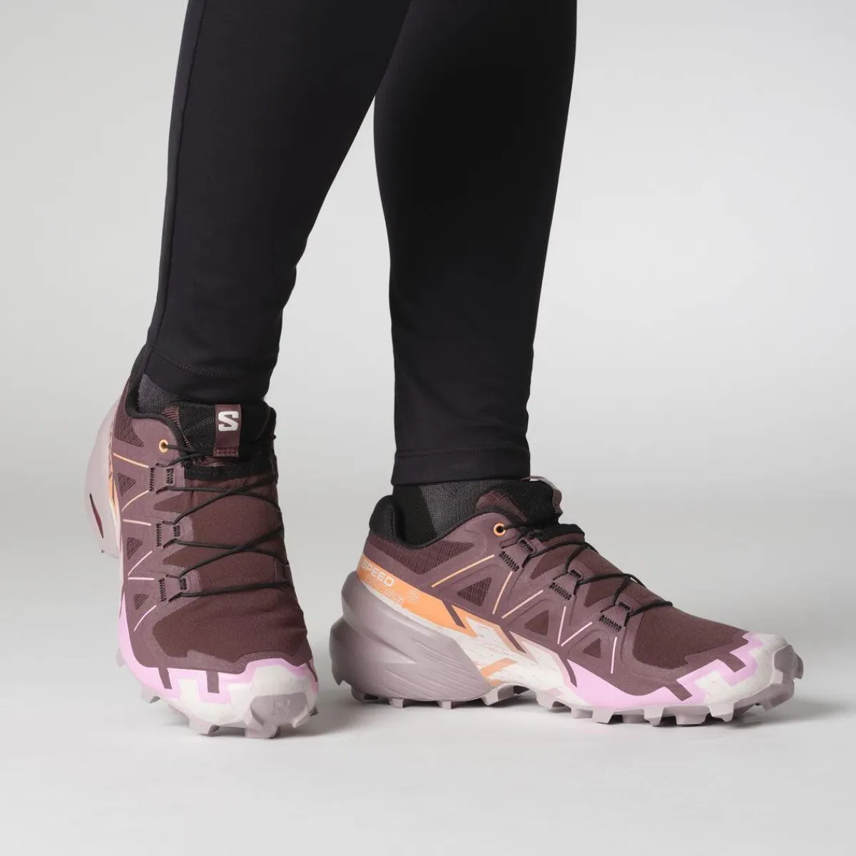Salomon Fodtøj|Løbesko-Speedcross 6 Damesko Catawba / Grape / Paypya / Deauville Mauv