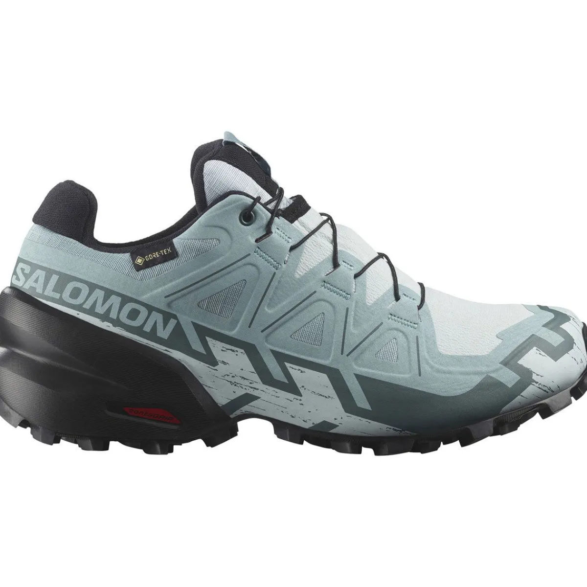 Salomon Fodtøj|Løbesko-Speedcross 6 Gore-Tex Damesko Ballad Blue / Black / Tourmaline