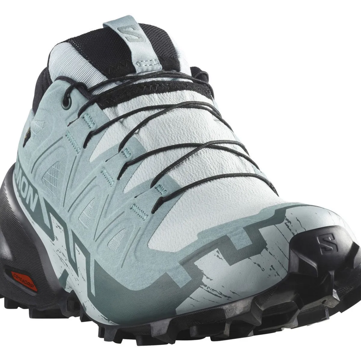 Salomon Fodtøj|Løbesko-Speedcross 6 Gore-Tex Damesko Ballad Blue / Black / Tourmaline