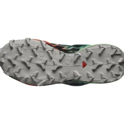 Salomon Fodtøj|Løbesko-Speedcross 6 Gore-Tex Damesko  Black / Electric Green / Cherry Tomato