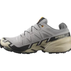 Salomon Fodtøj|Løbesko-Speedcross 6 Gore-Tex Herresko  Gull / White Pepper / Black