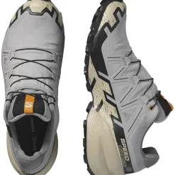 Salomon Fodtøj|Løbesko-Speedcross 6 Gore-Tex Herresko  Gull / White Pepper / Black