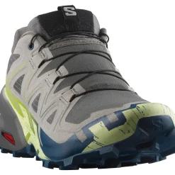 Salomon Fodtøj|Løbesko-Speedcross 6 Herresko Castlerock / Lime Cream / Poseidon